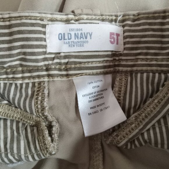 Old Navy Boys Beige Khaki Straight Adjustable Waist Casual Pants Size 5T - Picture 11 of 13